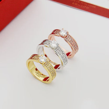 [Okajuri Jewelry] LOVE RING 3.6MM 1 BIG DIAMOND FULL DIAMOND