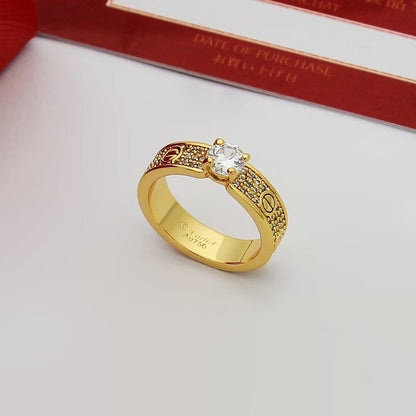 [Okajuri Jewelry] LOVE RING 3.6MM 1 BIG DIAMOND FULL DIAMOND