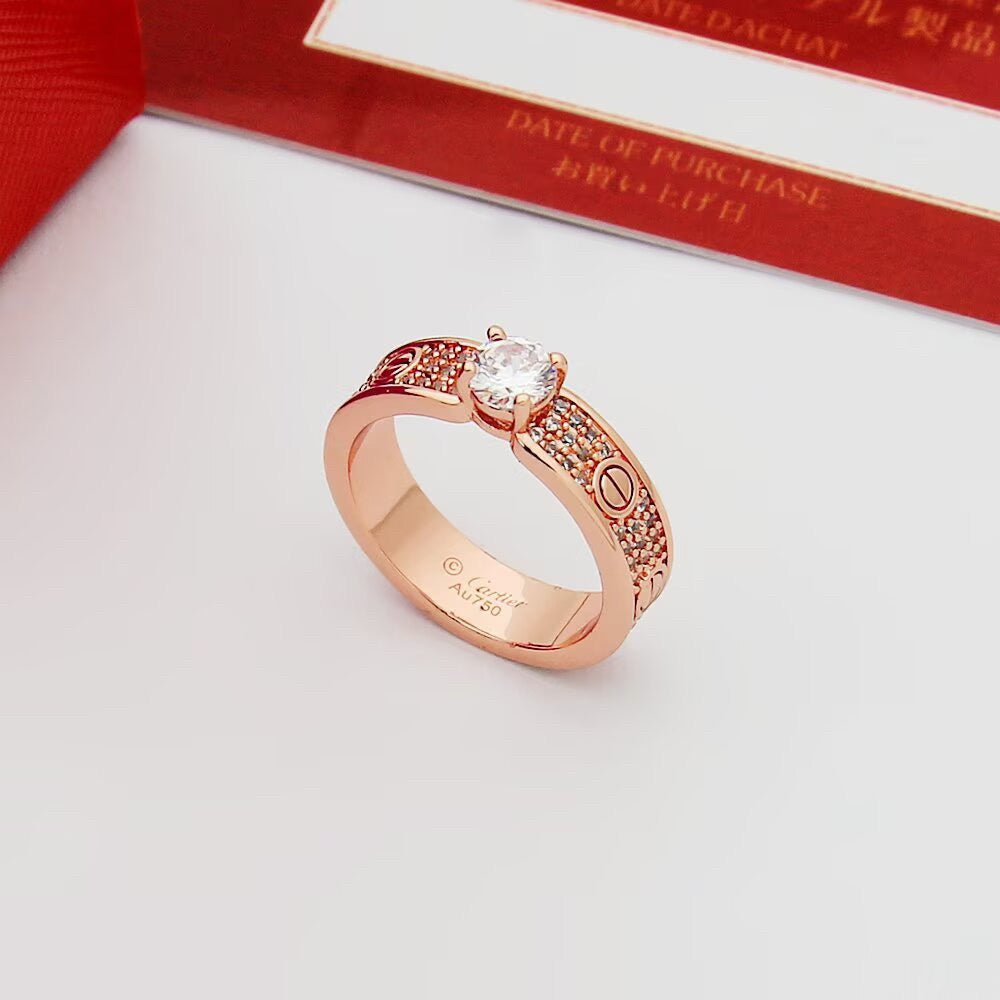[Okajuri Jewelry] LOVE RING 3.6MM 1 BIG DIAMOND FULL DIAMOND
