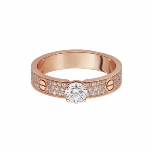 [Okajuri Jewelry] LOVE RING 3.6MM 1 BIG DIAMOND FULL DIAMOND
