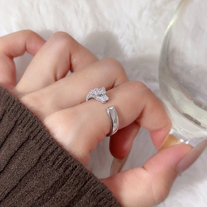 [Okajuri Jewelry] PANTHERE HALF DIAMOND SMALL RING