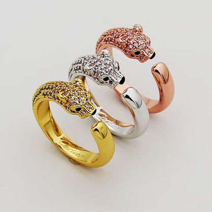 [Okajuri Jewelry] PANTHERE HALF DIAMOND SMALL RING