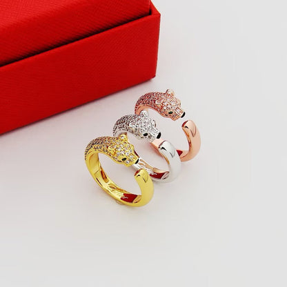 [Okajuri Jewelry] PANTHERE HALF DIAMOND SMALL RING