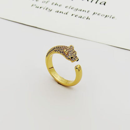 [Okajuri Jewelry] PANTHERE HALF DIAMOND SMALL RING