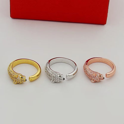 [Okajuri Jewelry] PANTHERE HALF DIAMOND SMALL RING