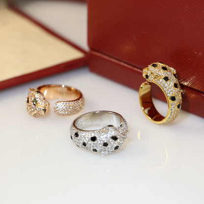 [Okajuri Jewelry] PANTHERE SPOTTED FULL DIAMOND MEDIUM RING