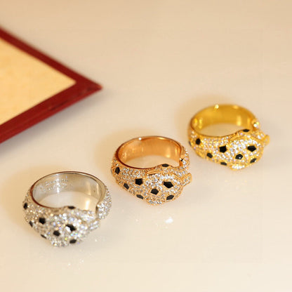 [Okajuri Jewelry] PANTHERE SPOTTED FULL DIAMOND MEDIUM RING