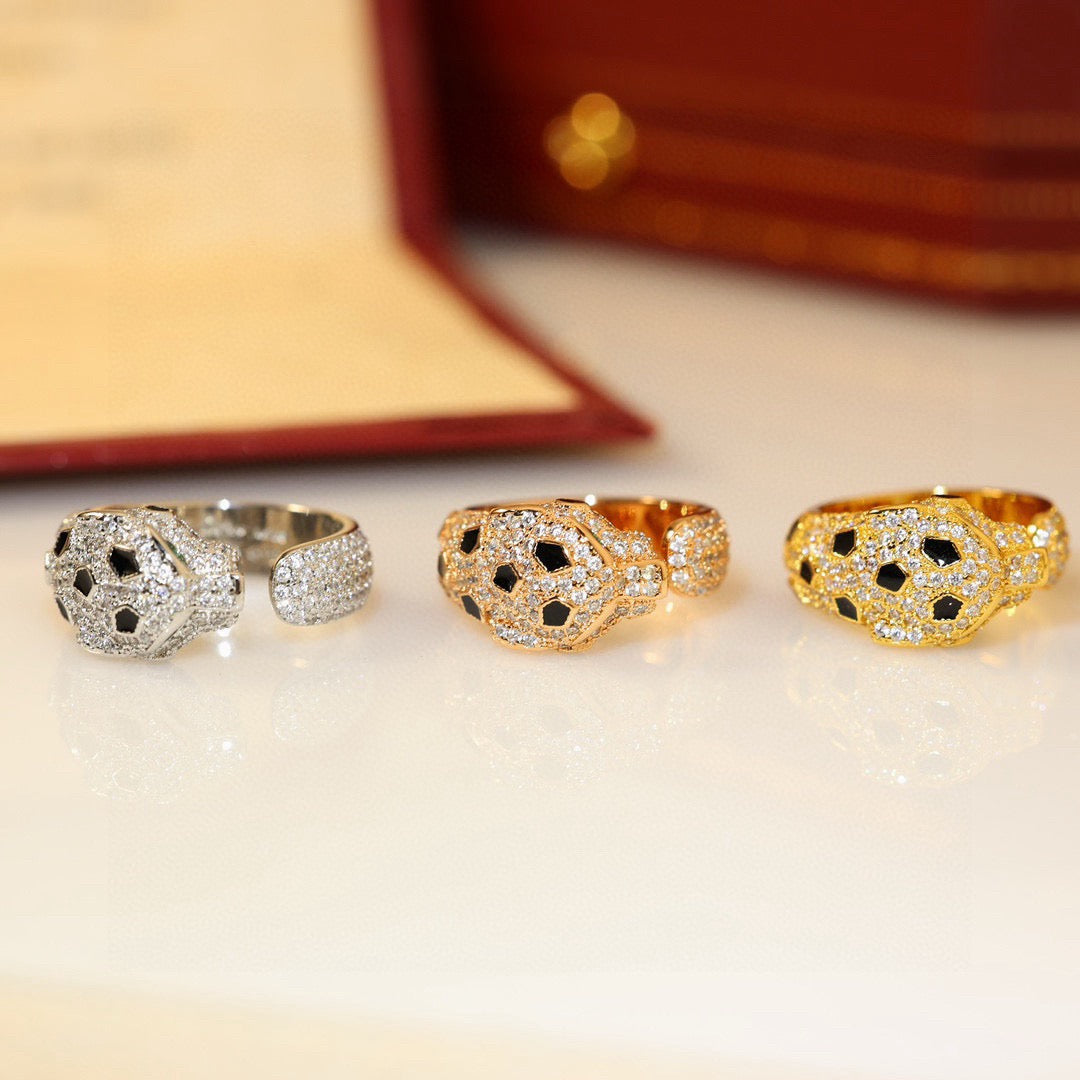 [Okajuri Jewelry] PANTHERE SPOTTED FULL DIAMOND MEDIUM RING