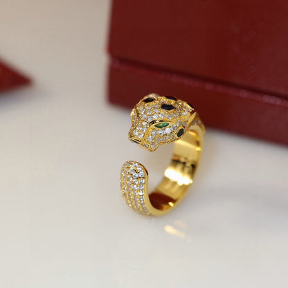 [Okajuri Jewelry] PANTHERE SPOTTED FULL DIAMOND MEDIUM RING