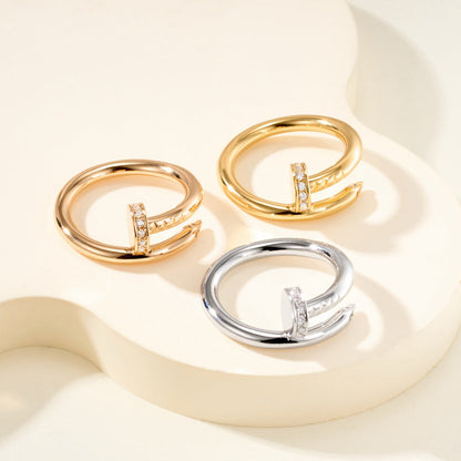 [Okajuri Jewelry] JUSTE RING 2.6MM HALF DIAMOND