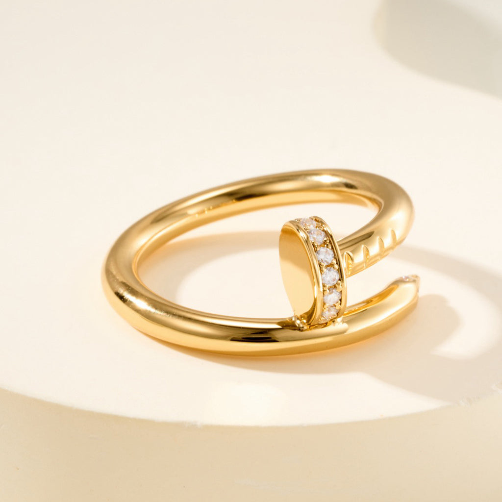 [Okajuri Jewelry] JUSTE RING 2.6MM HALF DIAMOND