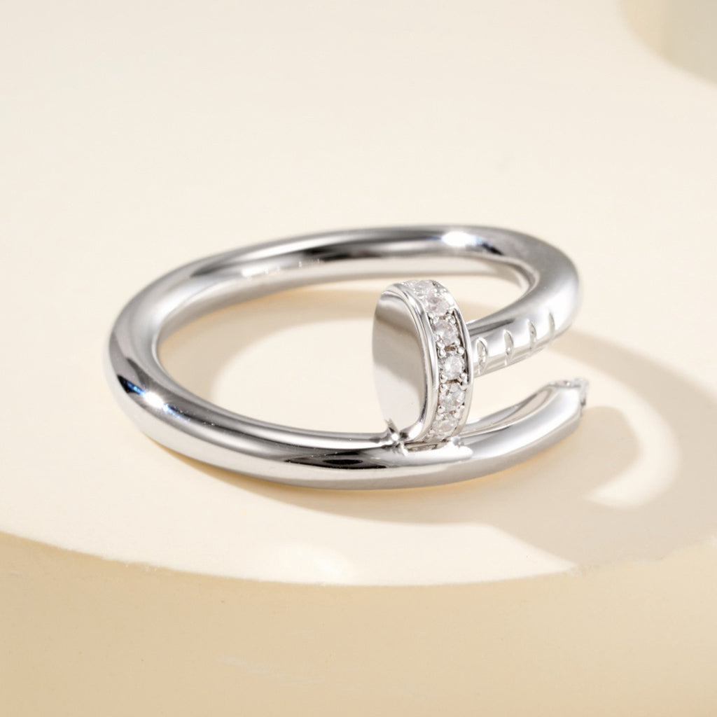 [Okajuri Jewelry] JUSTE RING 2.6MM HALF DIAMOND