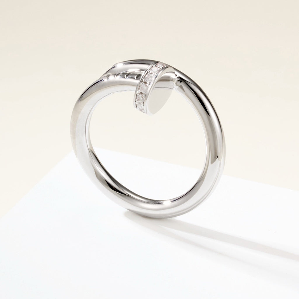 [Okajuri Jewelry] JUSTE RING 2.6MM HALF DIAMOND
