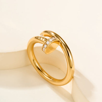 [Okajuri Jewelry] JUSTE RING 2.6MM HALF DIAMOND
