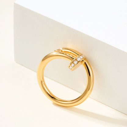 [Okajuri Jewelry] JUSTE RING 2.6MM HALF DIAMOND