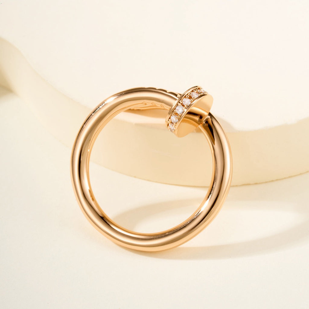 [Okajuri Jewelry] JUSTE RING 2.6MM HALF DIAMOND
