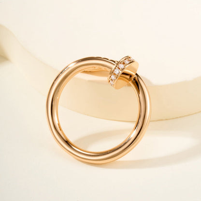 [Okajuri Jewelry] JUSTE RING 2.6MM HALF DIAMOND
