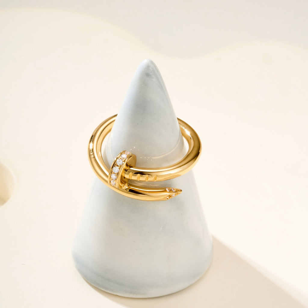 [Okajuri Jewelry] JUSTE RING 2.6MM HALF DIAMOND