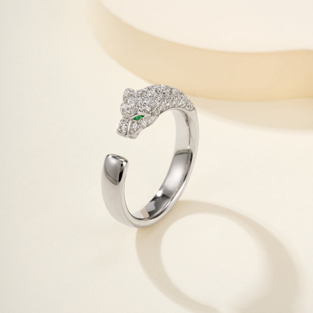 [Okajuri Jewelry] PANTHERE HALF DIAMOND SMALL RING