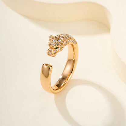 [Okajuri Jewelry] PANTHERE HALF DIAMOND SMALL RING