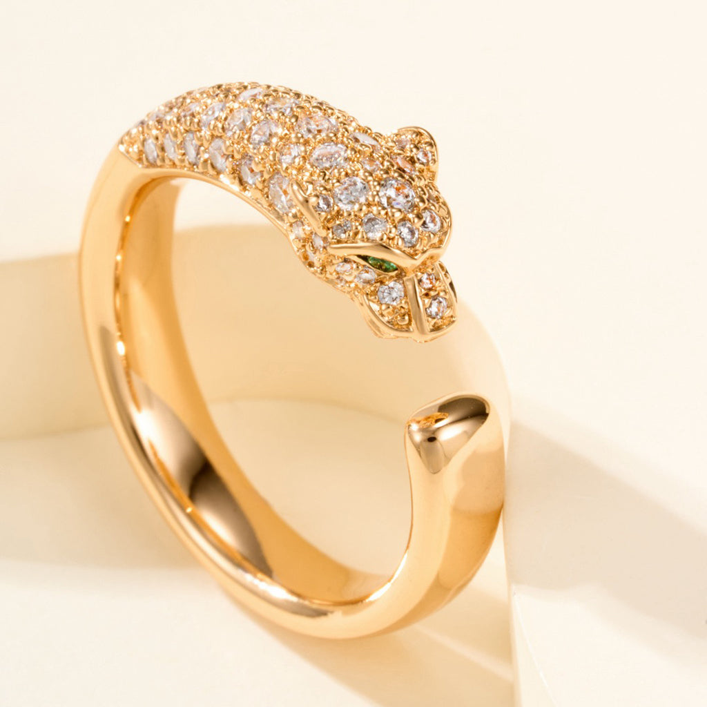 [Okajuri Jewelry] PANTHERE HALF DIAMOND SMALL RING