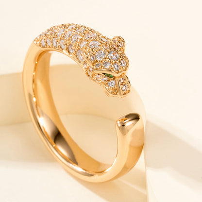 [Okajuri Jewelry] PANTHERE HALF DIAMOND SMALL RING
