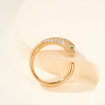 [Okajuri Jewelry] PANTHERE HALF DIAMOND SMALL RING