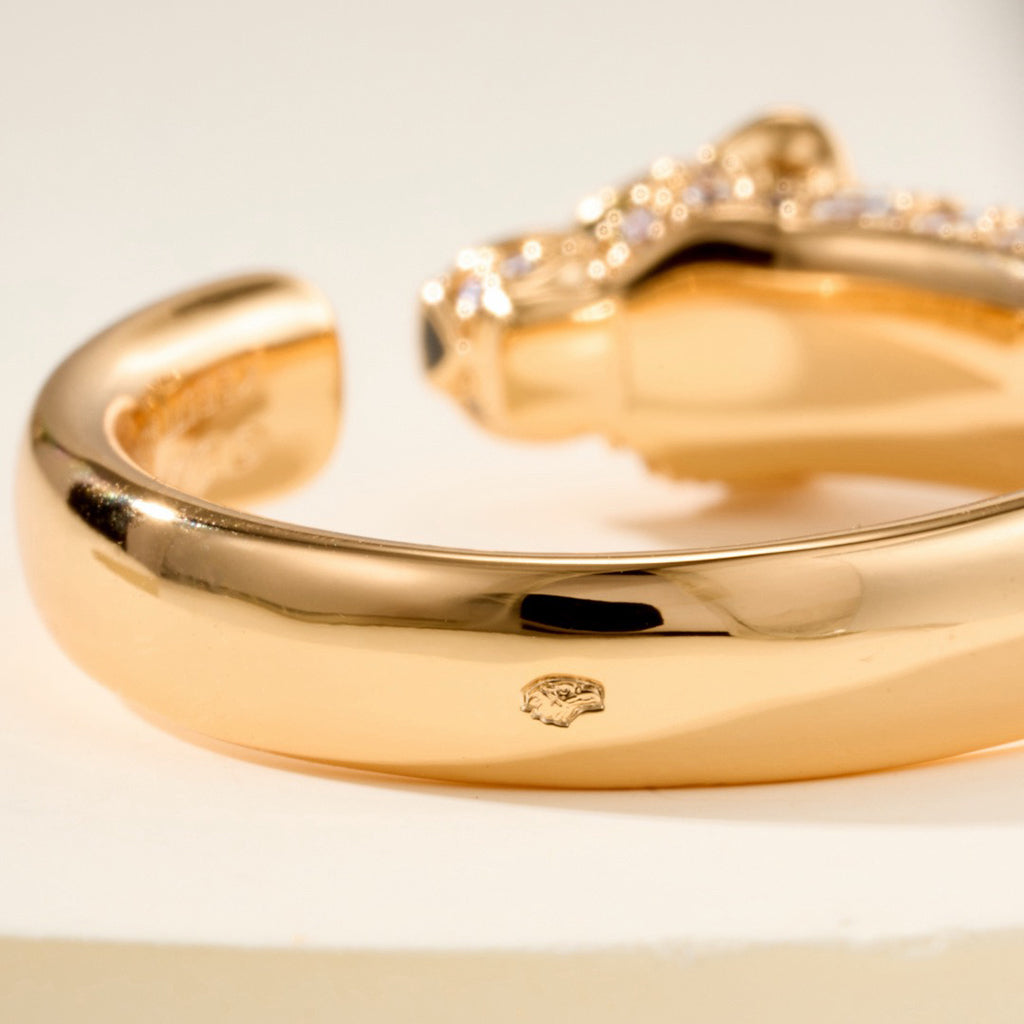 [Okajuri Jewelry] PANTHERE HALF DIAMOND SMALL RING