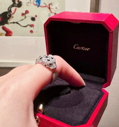 [Okajuri Jewelry] PANTHERE SPOTTED FULL DIAMOND MEDIUM RING