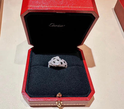 [Okajuri Jewelry] PANTHERE SPOTTED FULL DIAMOND MEDIUM RING