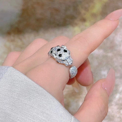 [Okajuri Jewelry] PANTHERE SPOTTED FULL DIAMOND MEDIUM RING