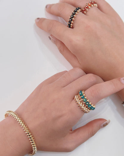 [Okajuri Jewelry] CLASH 7.9MM AGATE CHALCEDONY RING