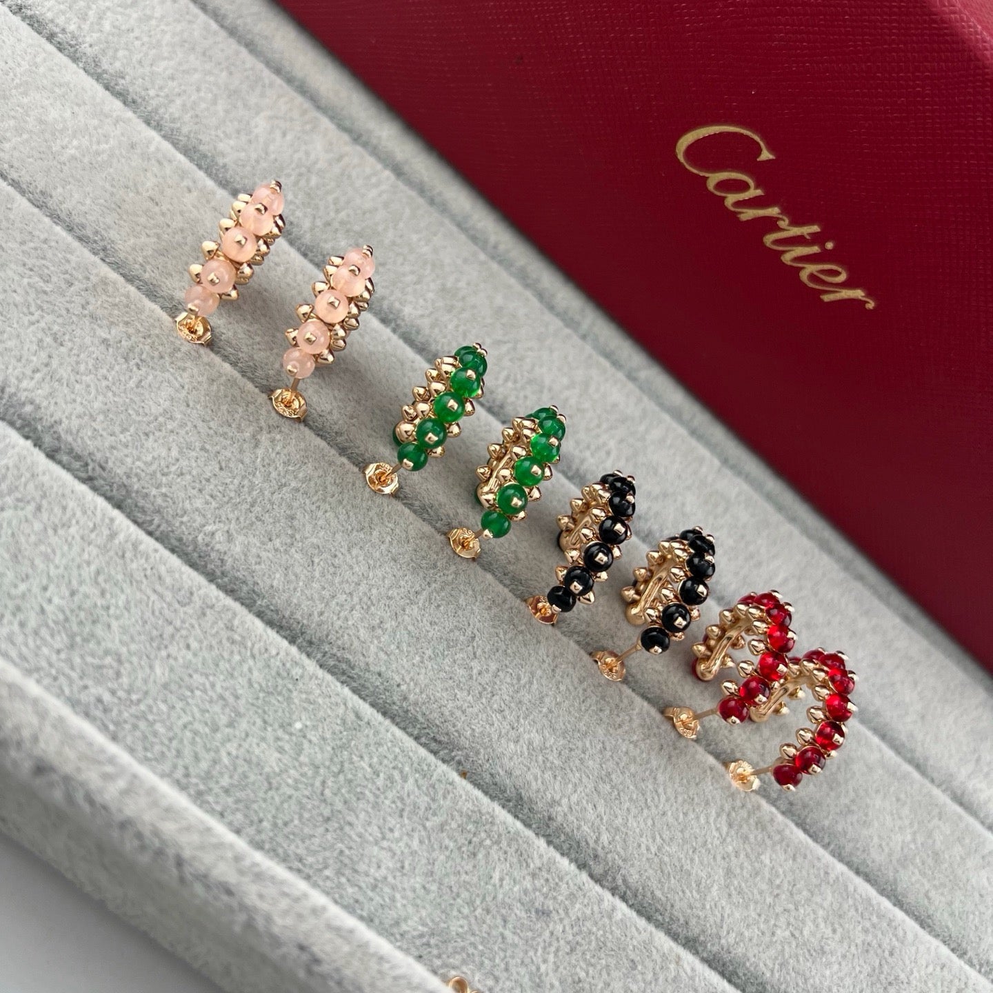 [Okajuri Jewelry] CLASH 7.9MM AGATE CHALCEDONY EARRINGS