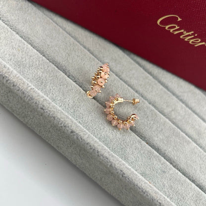 [Okajuri Jewelry] CLASH 7.9MM AGATE CHALCEDONY EARRINGS