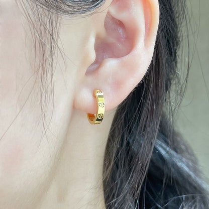 [Okajuri Jewelry] LOVE EARRINGS 2.65 MM NO DIAMOND SMALL