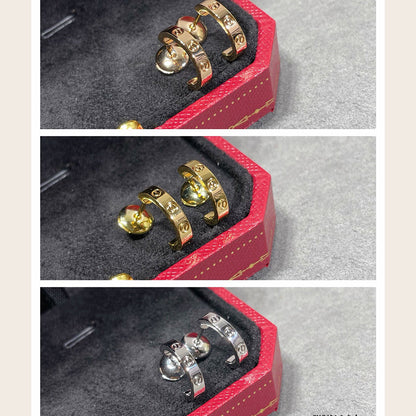 [Okajuri Jewelry] LOVE EARRINGS 2.65 MM NO DIAMOND SMALL