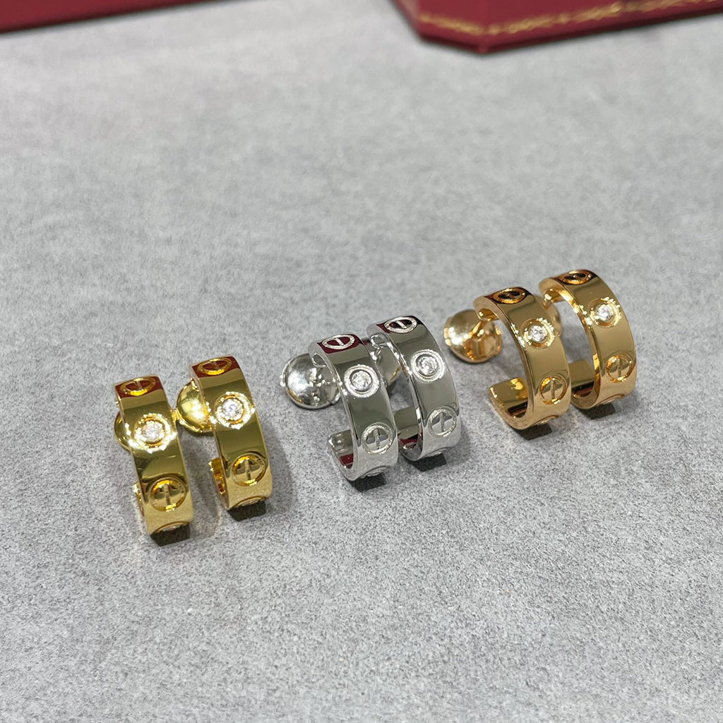 [Okajuri Jewelry] LOVE EARRINGS 5.7MM 2 DIAMONDS