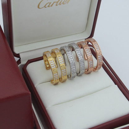 [Okajuri Jewelry] LOVE EARRINGS 3.6MM DIAMOND PAVED