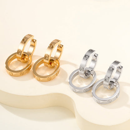 [Okajuri Jewelry] LOVE 3.3MM DANGLE EARRINGS