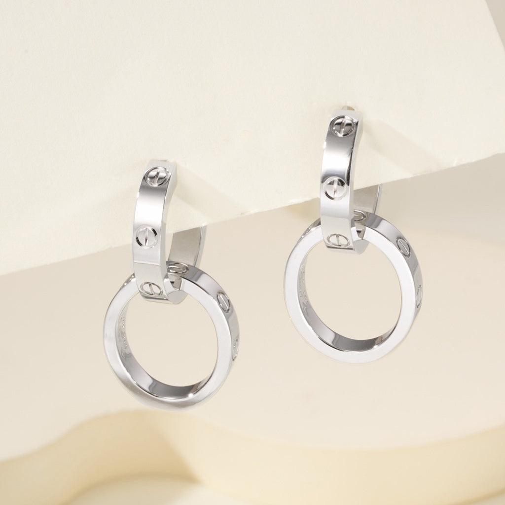 [Okajuri Jewelry] LOVE 3.3MM DANGLE EARRINGS