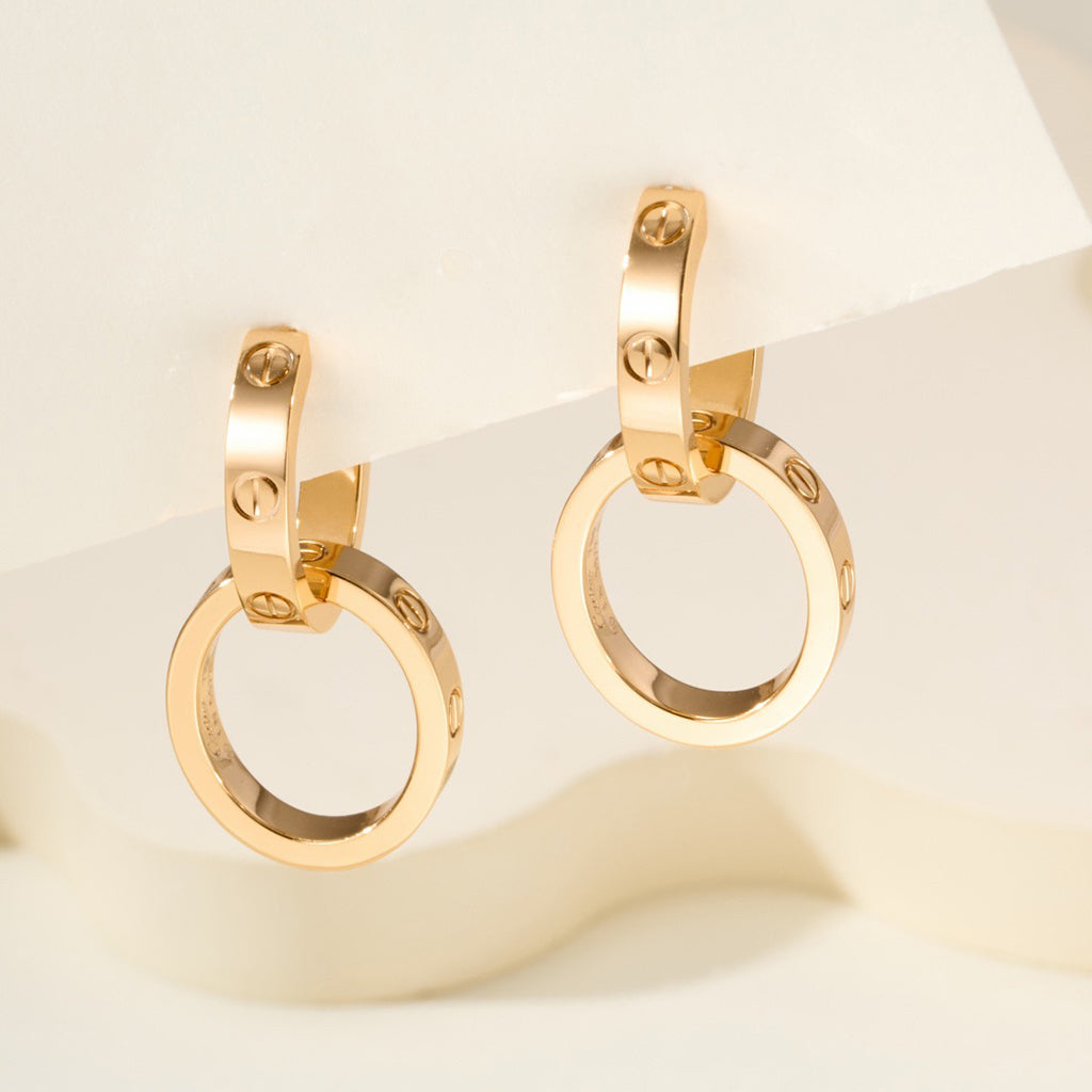 [Okajuri Jewelry] LOVE 3.3MM DANGLE EARRINGS
