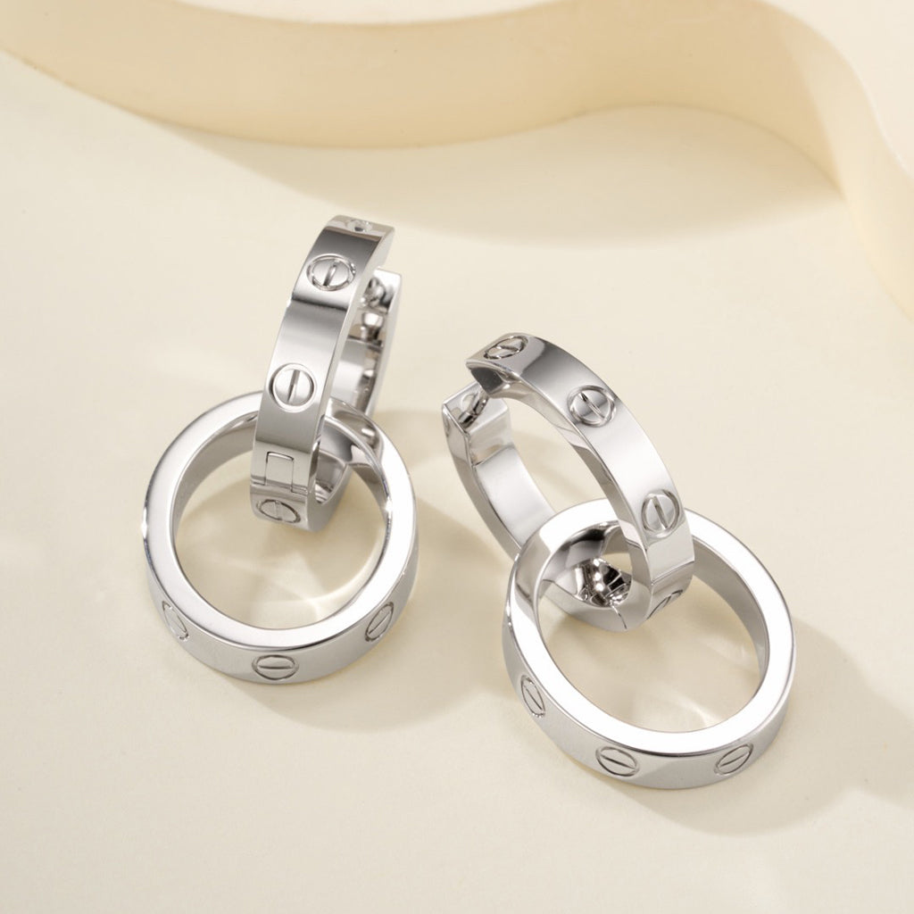 [Okajuri Jewelry] LOVE 3.3MM DANGLE EARRINGS