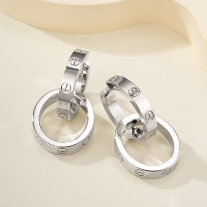 [Okajuri Jewelry] LOVE 3.3MM DANGLE EARRINGS
