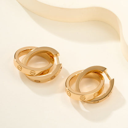 [Okajuri Jewelry] LOVE 3.3MM DANGLE EARRINGS
