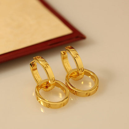 [Okajuri Jewelry] LOVE 3.3MM DANGLE EARRINGS