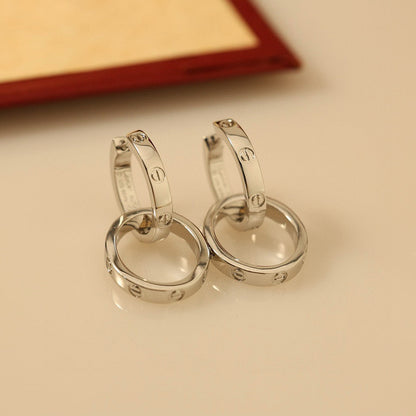 [Okajuri Jewelry] LOVE 3.3MM DANGLE EARRINGS