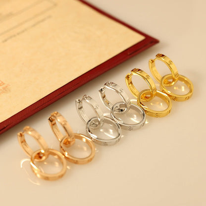 [Okajuri Jewelry] LOVE 3.3MM DANGLE EARRINGS