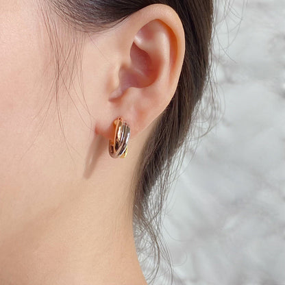[Okajuri Jewelry] TRINITY ON DIAMOND CLASSIC EARRINGS