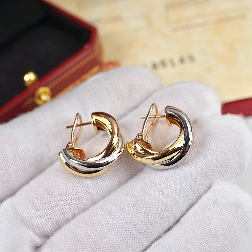 [Okajuri Jewelry] TRINITY ON DIAMOND CLASSIC EARRINGS
