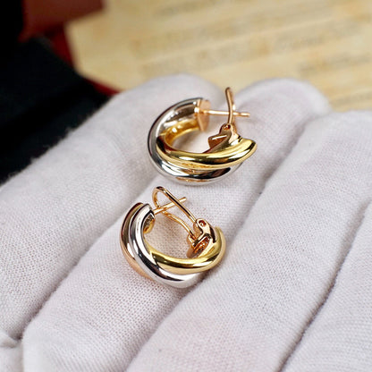 [Okajuri Jewelry] TRINITY ON DIAMOND CLASSIC EARRINGS